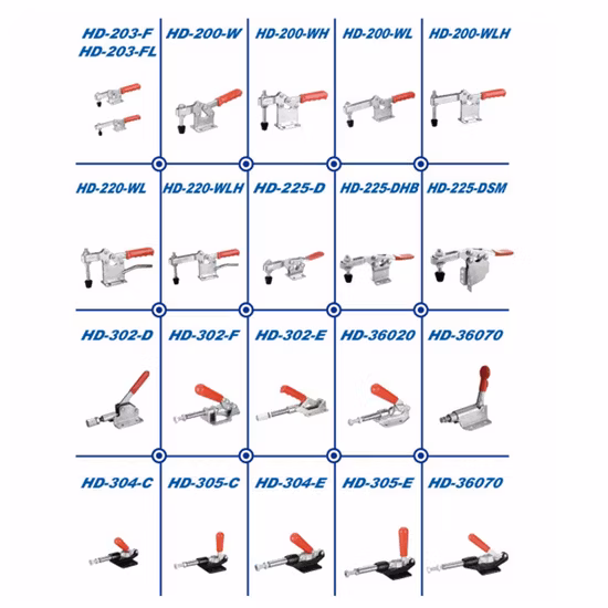 Anti-Slip Toggle Clamp Holding Capacity Push Pull Toggle Clamp Vertical Horizontal Type for Hand Tool