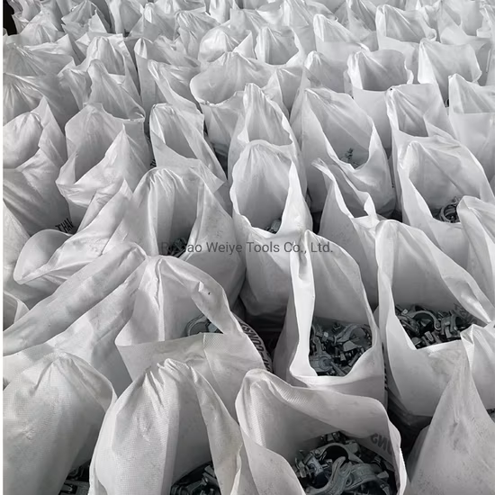 Ponteggio/ponteggio per facciate con telaio Alfix di tipo tedesco, staffa semigiro forgiata zincata a caldo con perno di inclinazione saldato